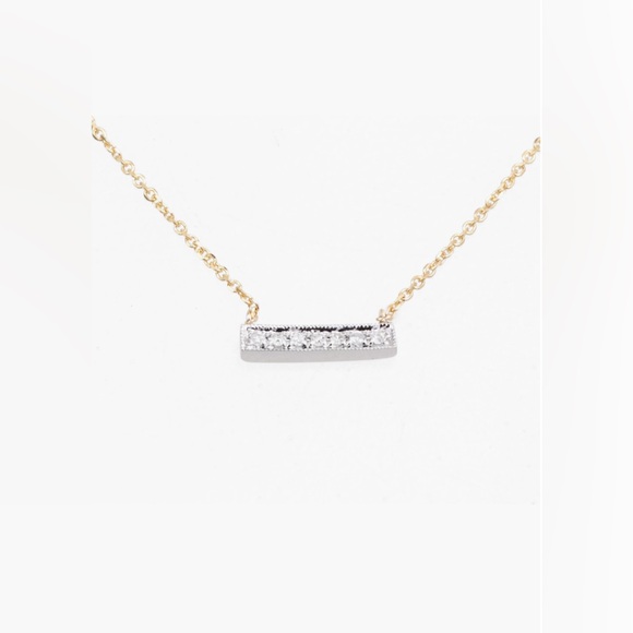 Dana Rebecca Sylvie Rose Diamond Bar Pendant Necklace - Picture 1 of 6